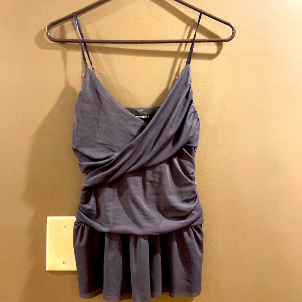 Gray lace top- medium